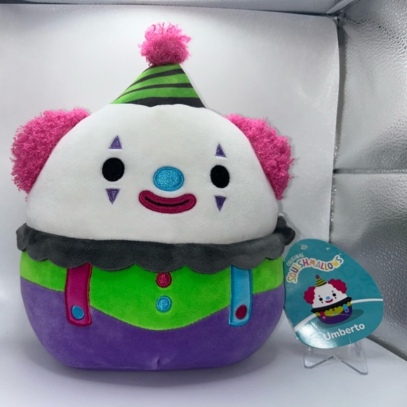 Squishmallow*Rare*Umberto the Clown 🤡 💚🩷from the Blacklight Squad - Picture 1 of 6